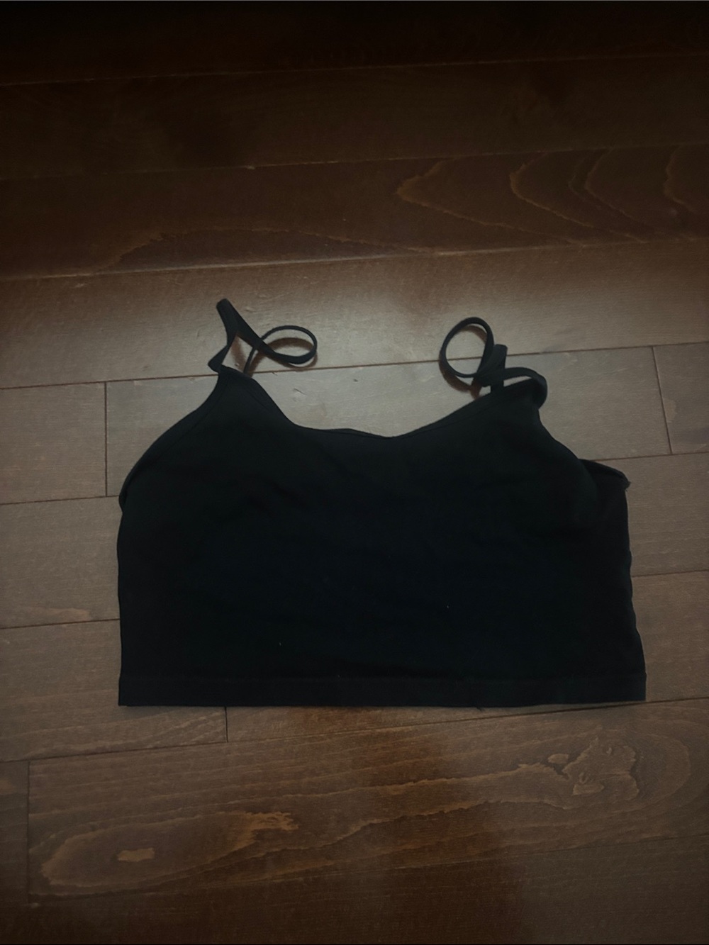 TNA Black Cropped Cami Tank Top